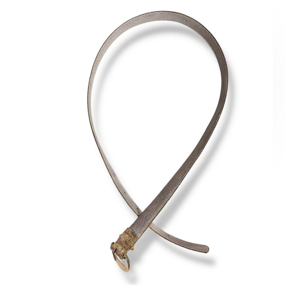 DIOR Gold Snakeskin Belt Gold Hardware Size SM VINTAGE - Picture 3 of 9